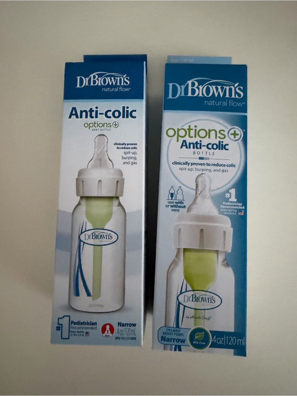 Dr. Brown's Anti-Colic Options Baby Bottles (2-pack)
